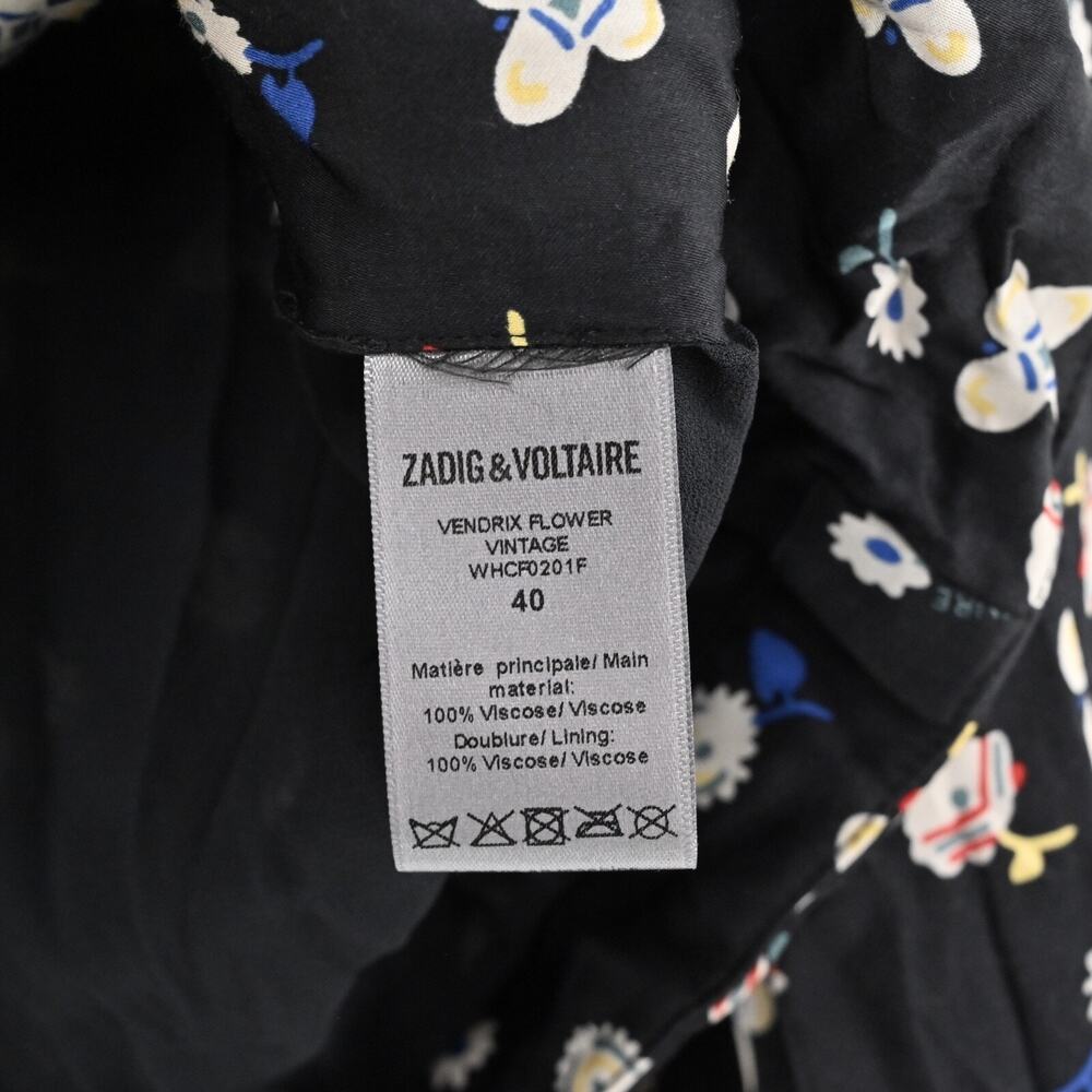 Zadig & Voltaire Black Floral-Print Zip Jacket - Picture 8 of 14